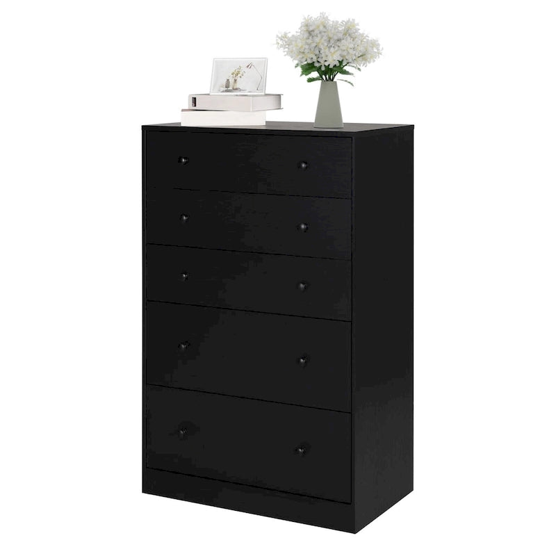 Cómoda de 5 cajones de 31.5 pulgadas de ancho – Organizador de almacenamiento para dormitorio