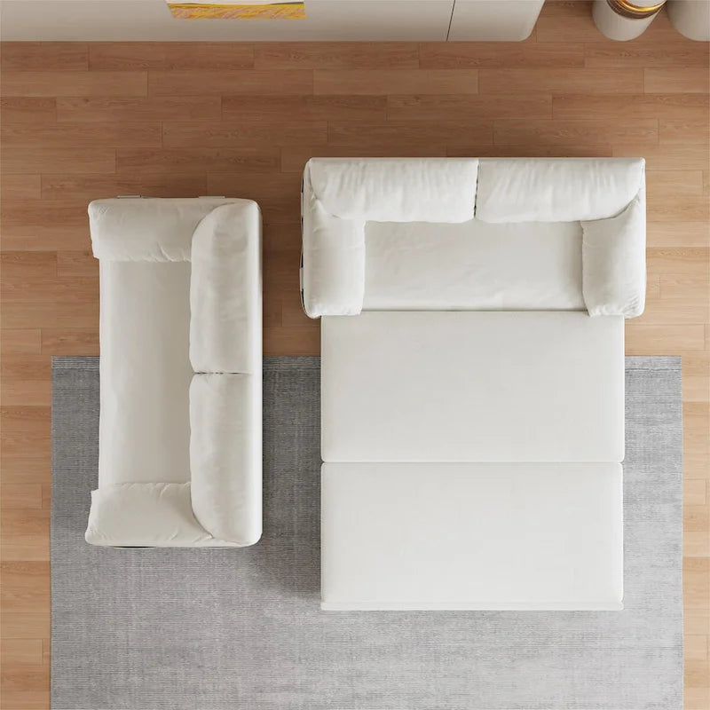 Sofá cama desplegable Queen, sofá cama convertible 3 en 1 con almacenamiento lateral