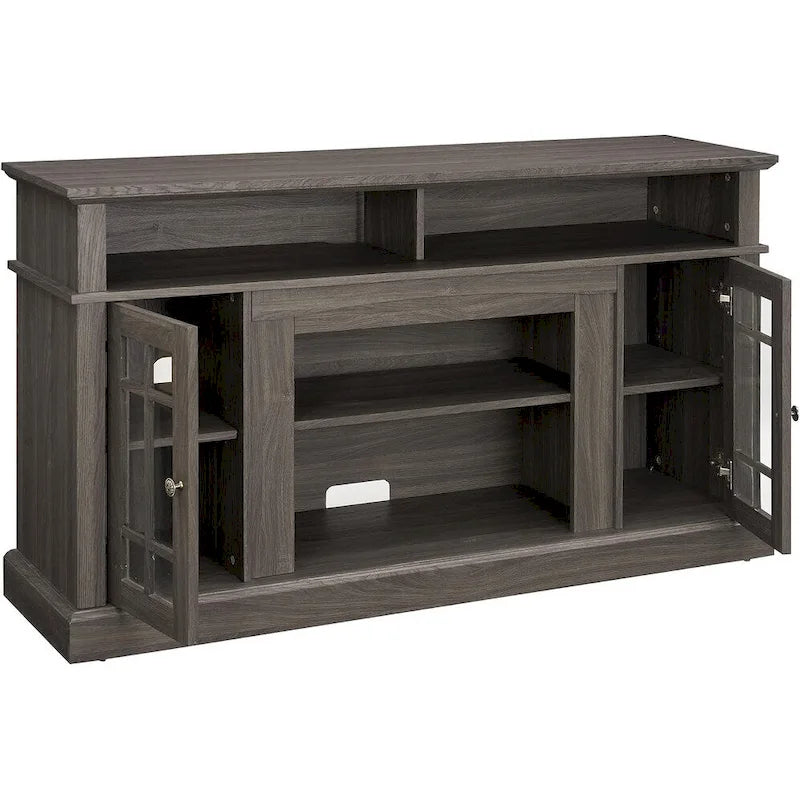 Mueble para TV clásico con almacenamiento abierto y cerrado – Para televisores de hasta 65"