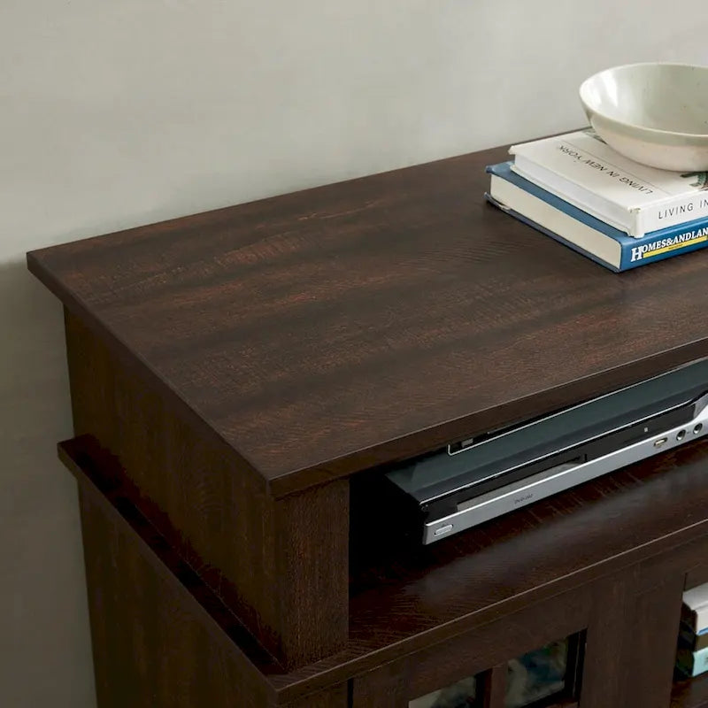 Mueble para TV clásico con almacenamiento abierto y cerrado – Para televisores de hasta 65"