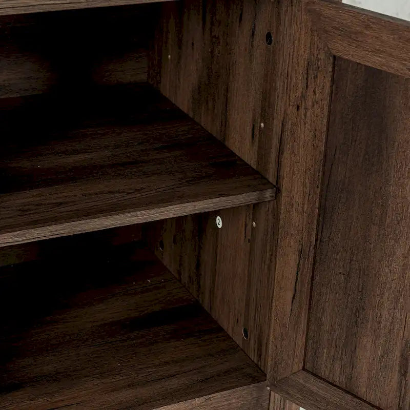 Mueble de TV de 58 pulgadas con mesa consola y chimenea eléctrica integrada
