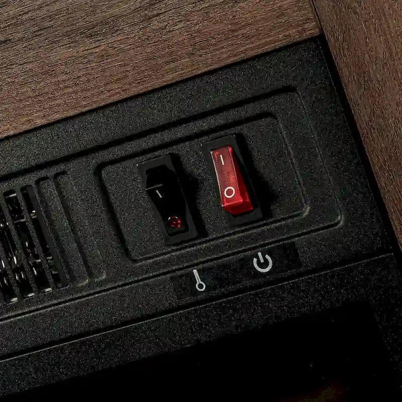 Mueble de TV de 58 pulgadas con mesa consola y chimenea eléctrica integrada