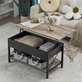 Mesa de centro elevable con compartimentos de almacenamiento - 19.5"P x 36"A x 18.5"H