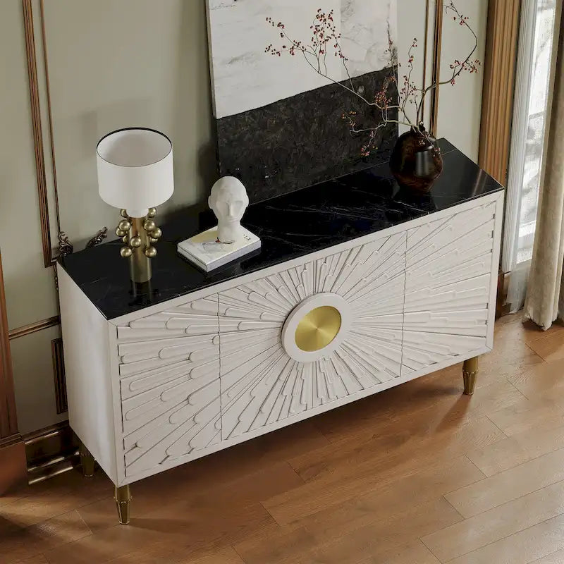 Aparador decorativo moderno de 62.99" con estantes de almacenamiento