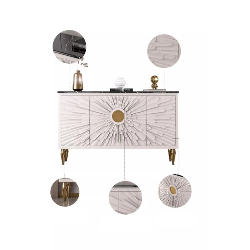 Aparador decorativo moderno de 62.99" con estantes de almacenamiento