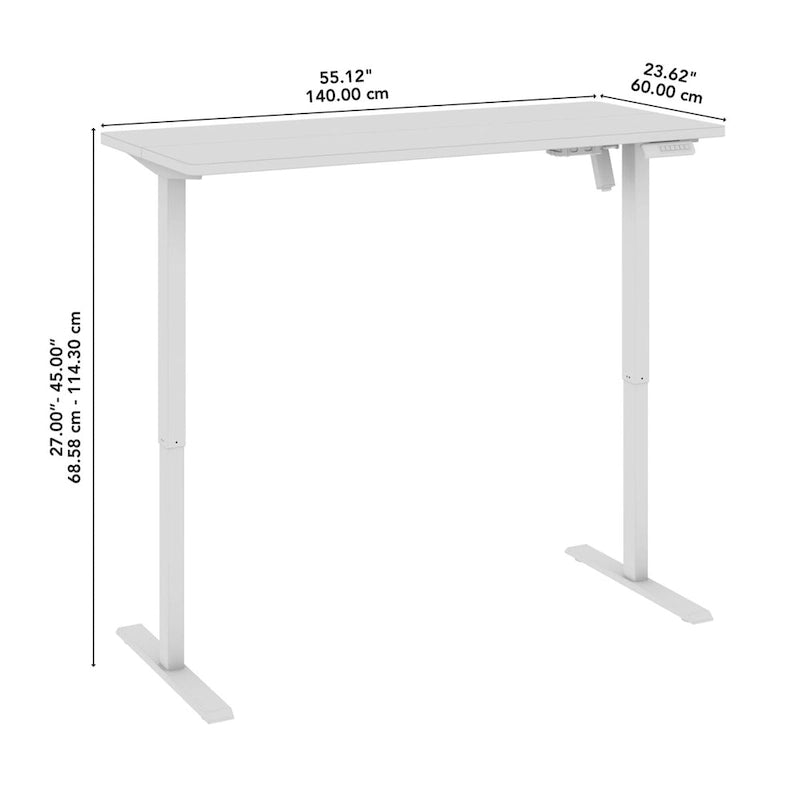 Escritorio eléctrico elevable de 55" de ancho x 24" de profundidad