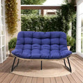 Sillón Papasan Doble con Cojín – Ratán PE, Uso Interior y Exterior