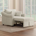Sillón Cama Convertible de Chenilla con Respaldo Ajustable, Sillón Tumbona 3 EN 1 que se Convierte en Cama, Cama Individual para Sala de Estar