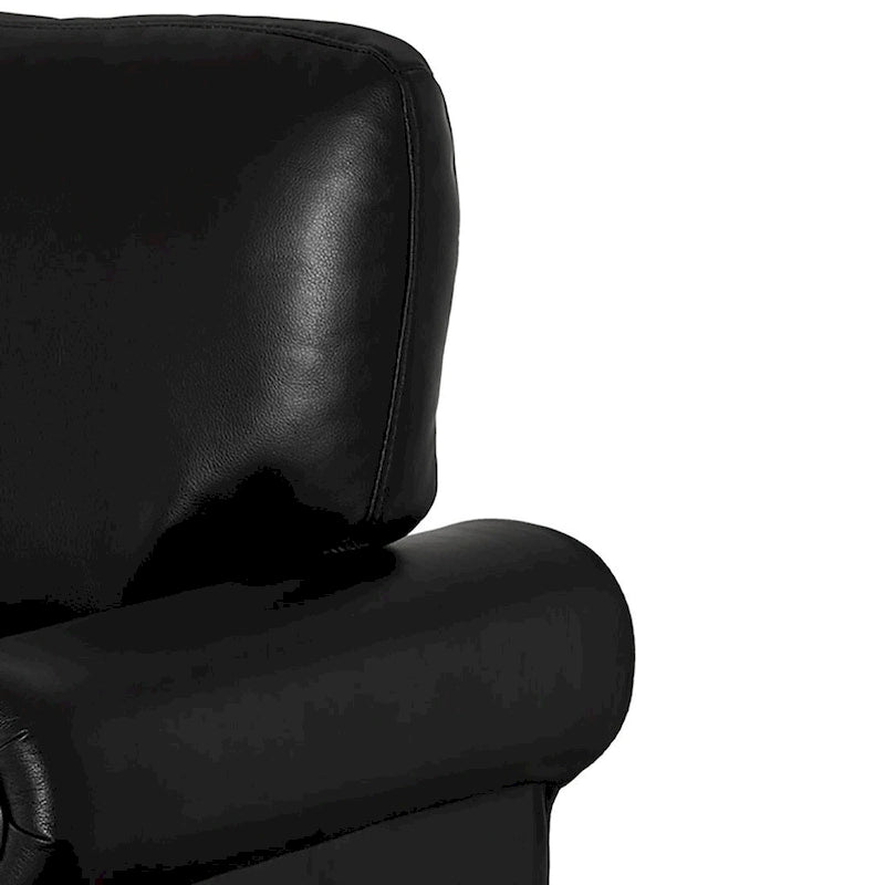 Sillón decorativo tapizado en poliuretano con reposabrazos enrollados