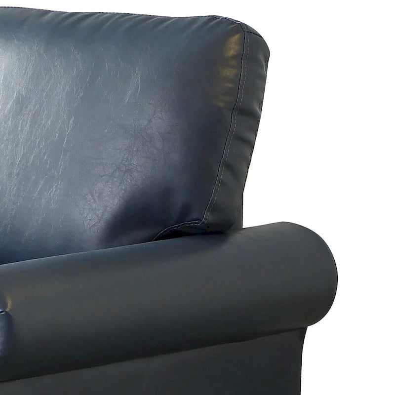 Sillón decorativo tapizado en poliuretano con reposabrazos enrollados